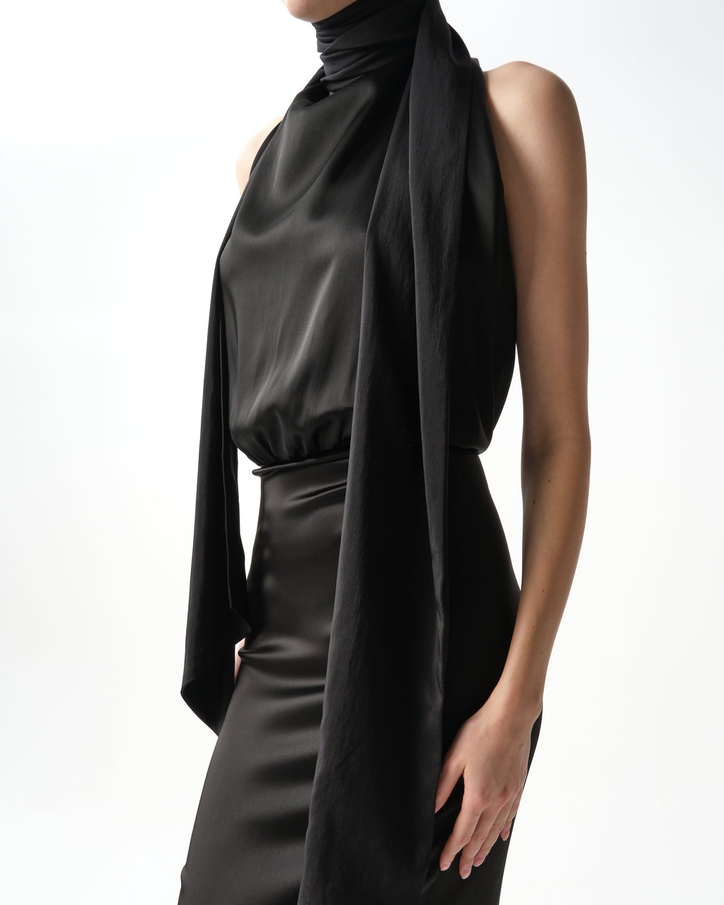 Black Adiance Halterneck Dress