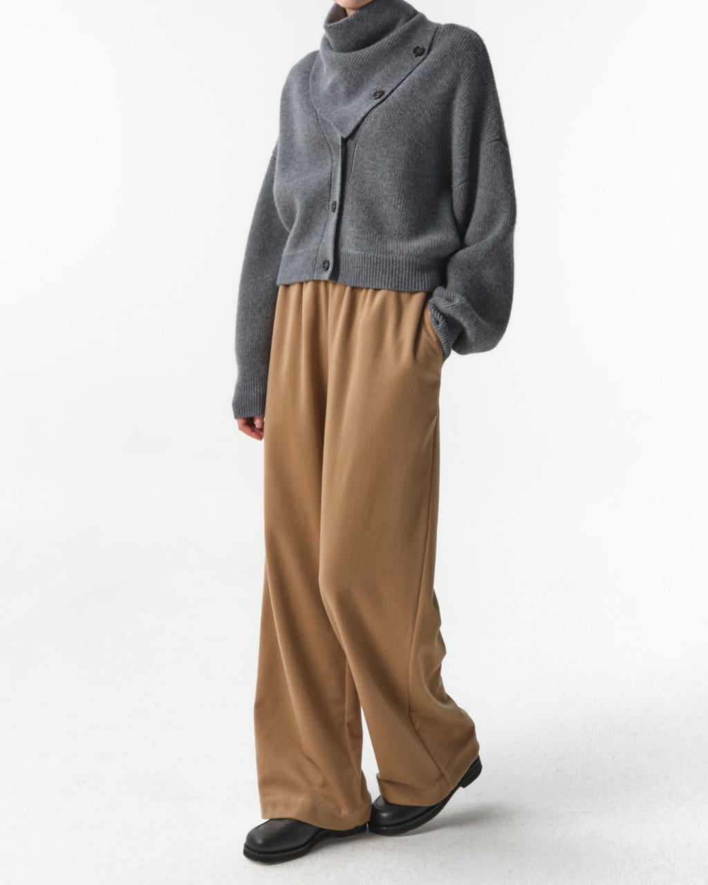 Derios Convertible Cashmere Turtleneck Cardigan
