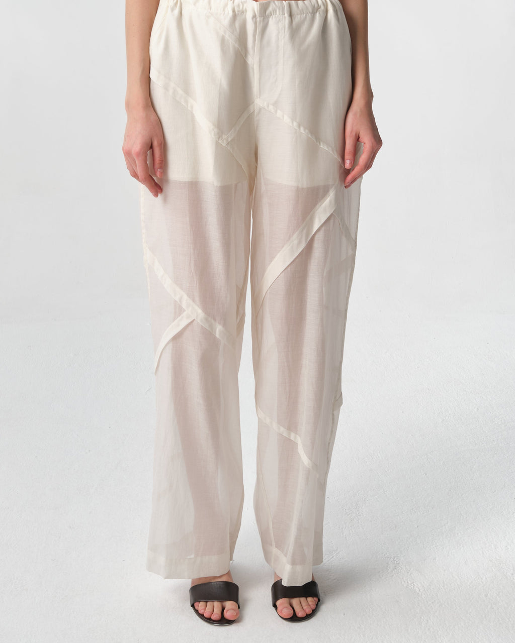 Cotton and Silk Blend Trousers