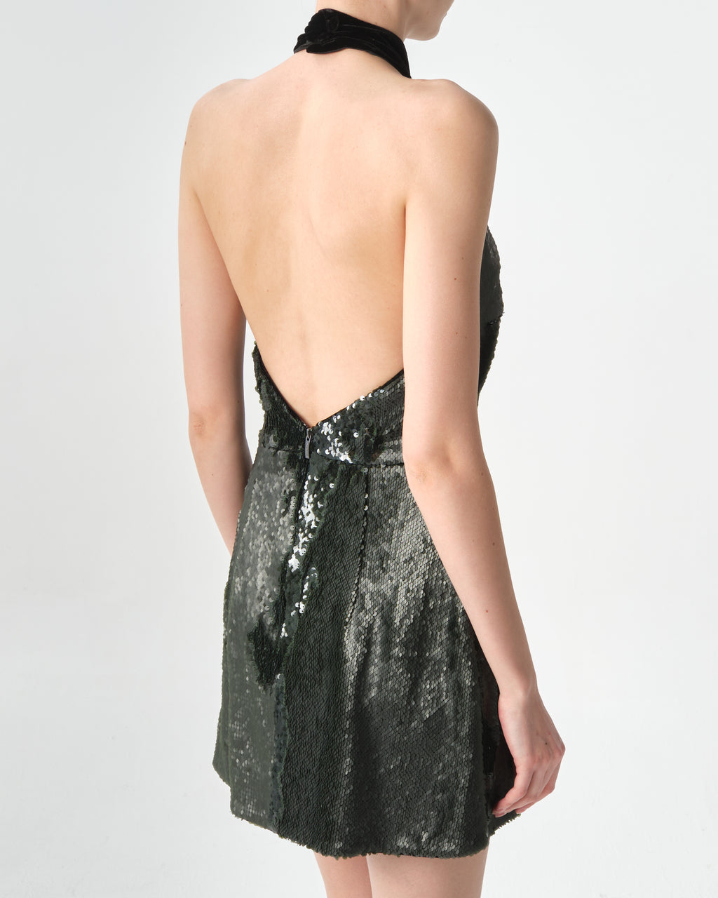 Sequin Halter Mini Dress