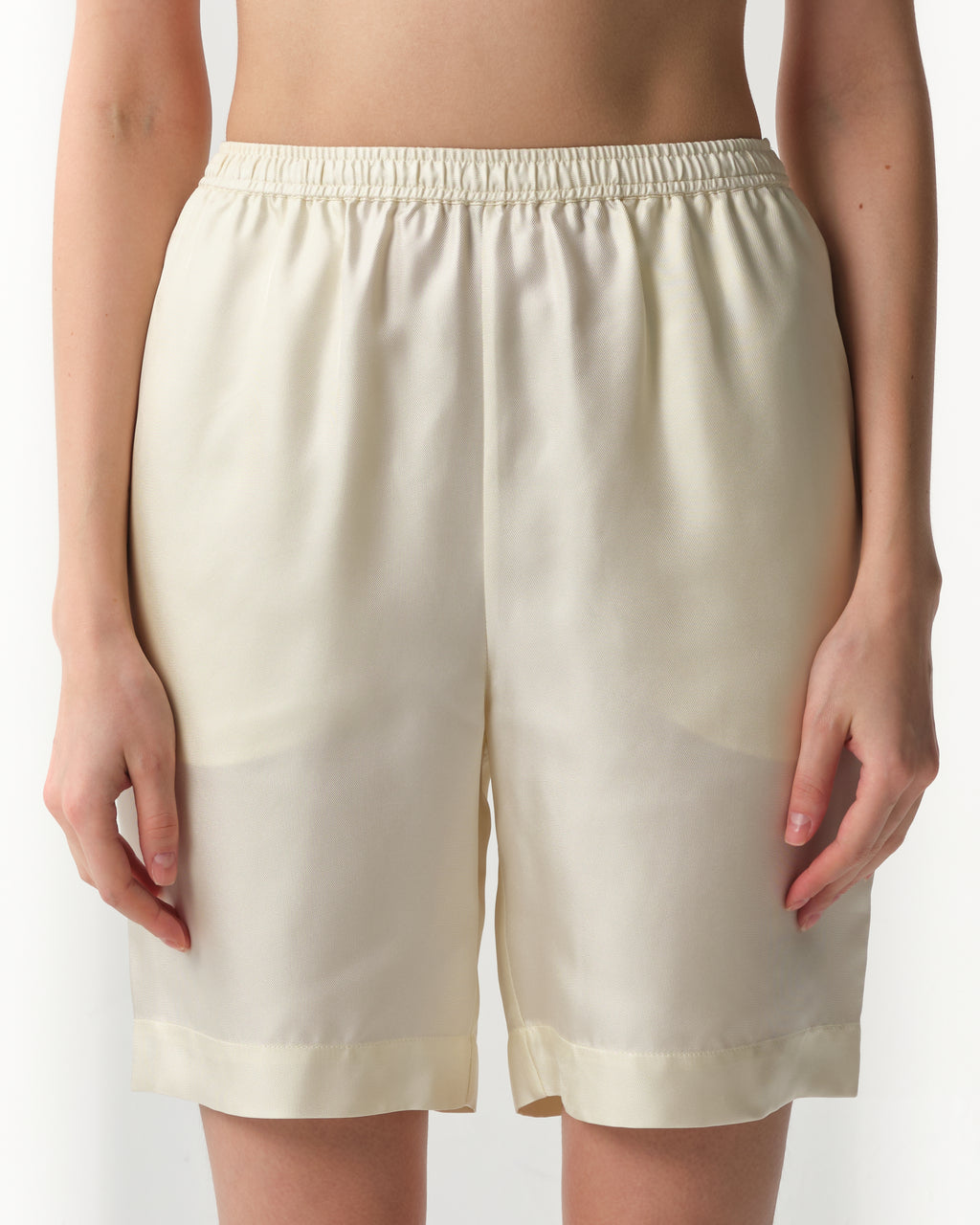 Zinia Silk-Twill Shorts
