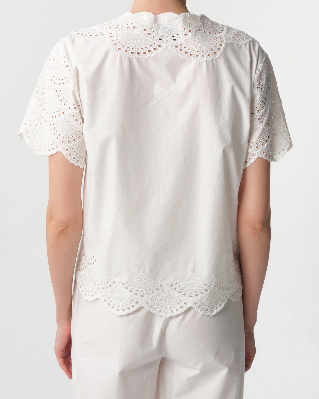 Elly White Blouse with Embroidery