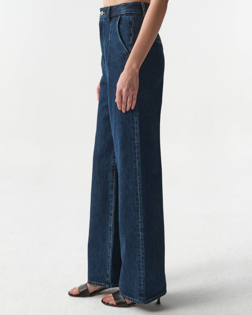 Attu Pleated Wide-Leg Jeans