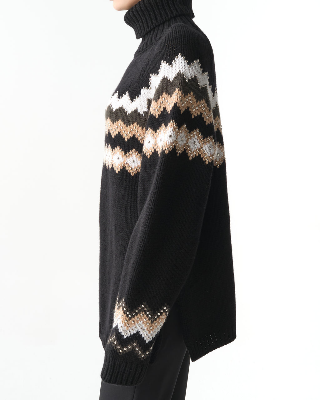Wool and Cashmere Geometric Sweater