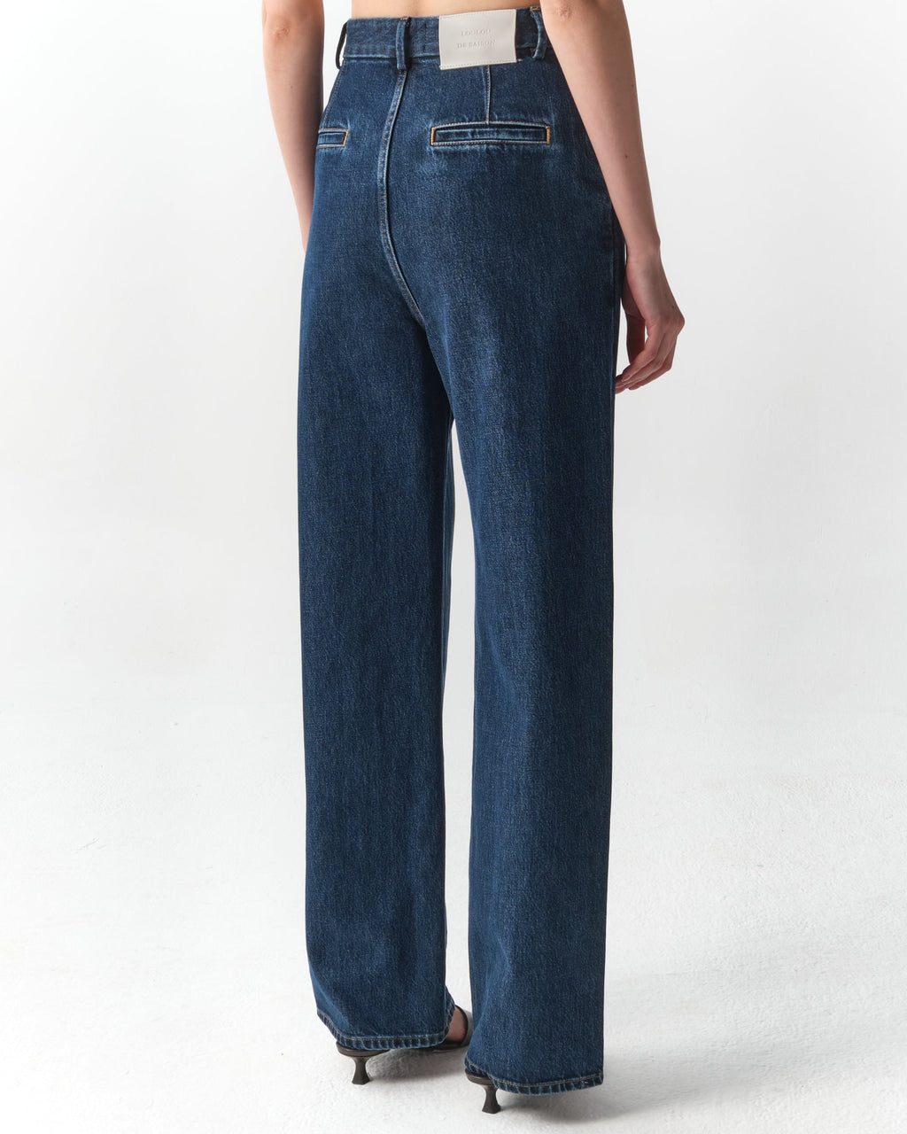 Attu Pleated Wide-Leg Jeans