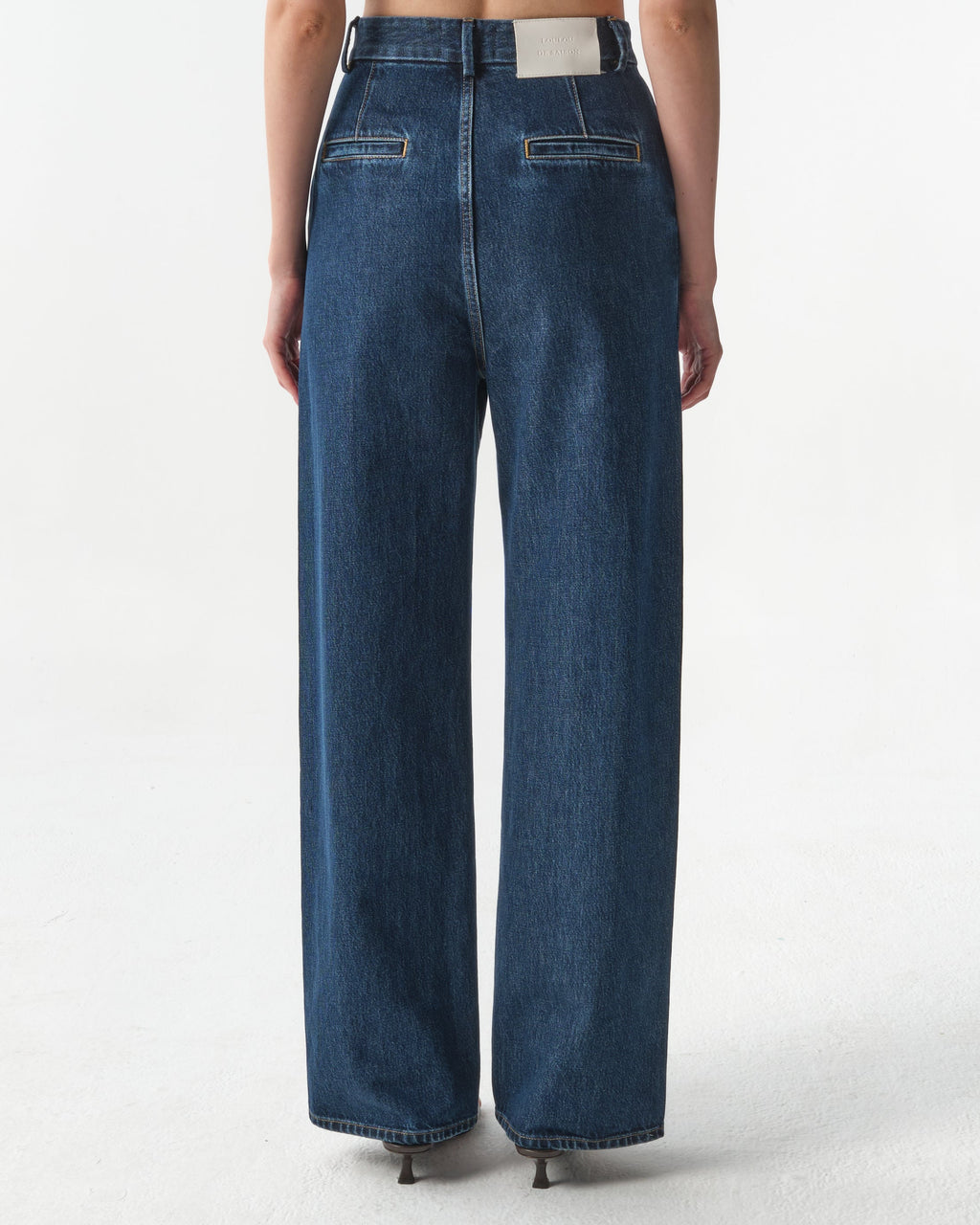 Attu Pleated Wide-Leg Jeans
