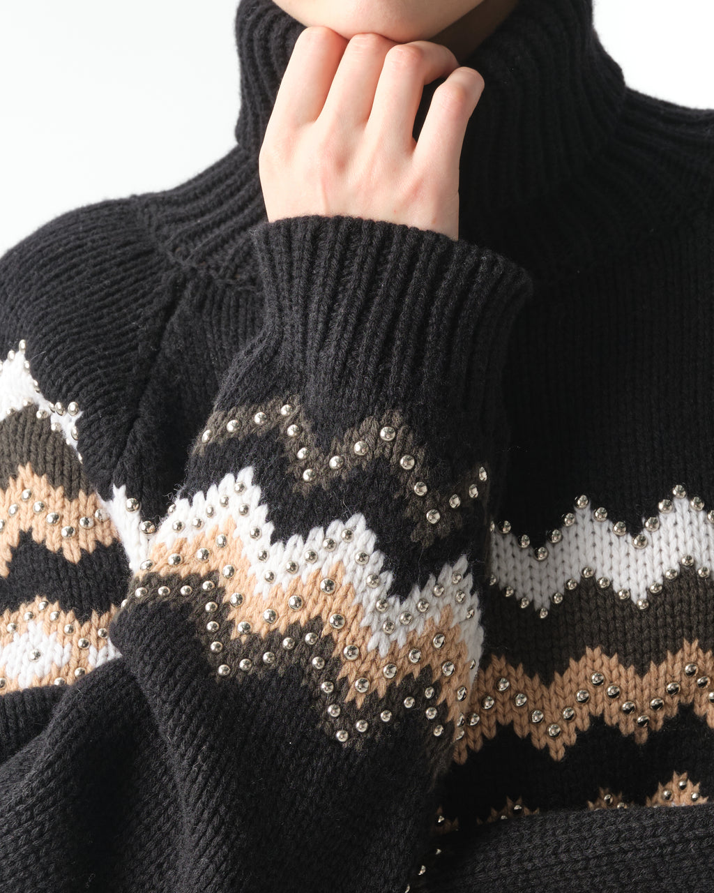 Wool and Cashmere Geometric Sweater