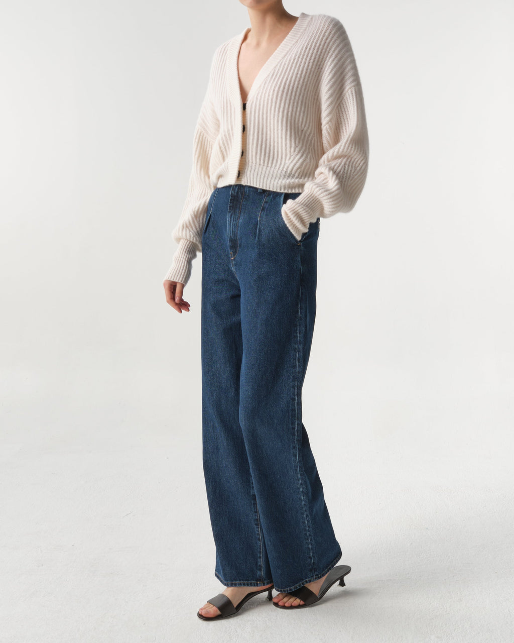 Attu Pleated Wide-Leg Jeans