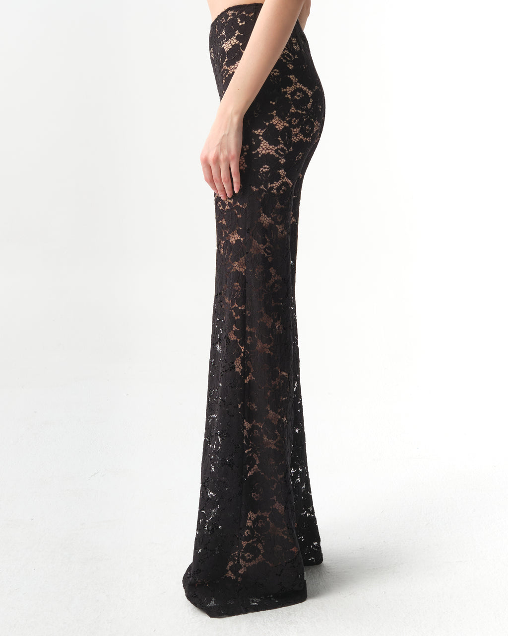 Floral Lace Flare Trousers