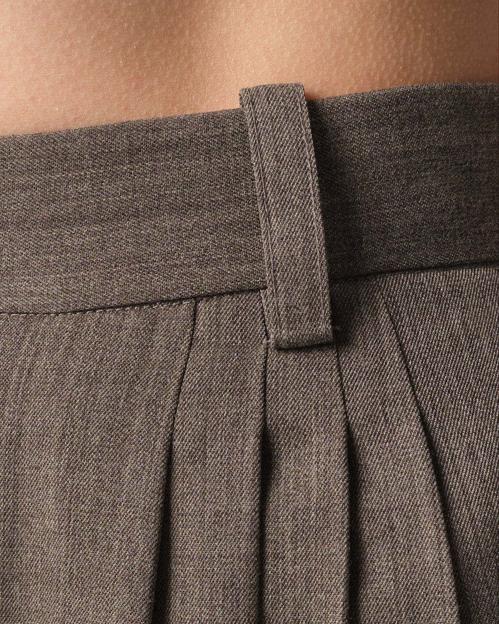 Wool-Blend Barrel-Leg Pants