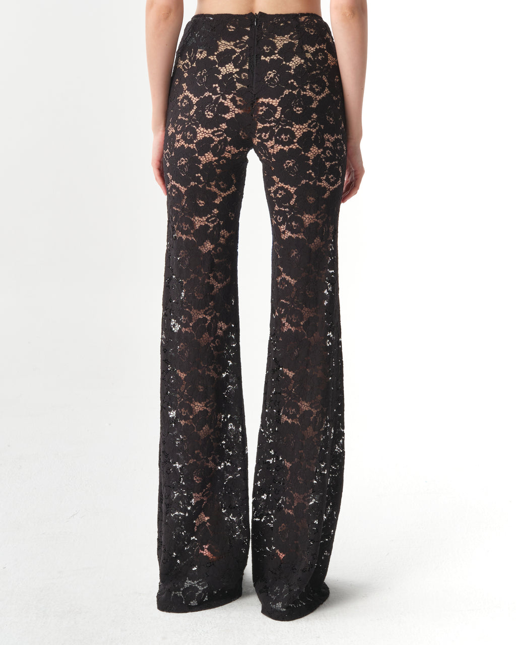 Floral Lace Flare Trousers