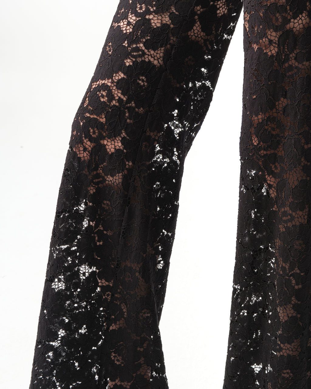Floral Lace Flare Trousers
