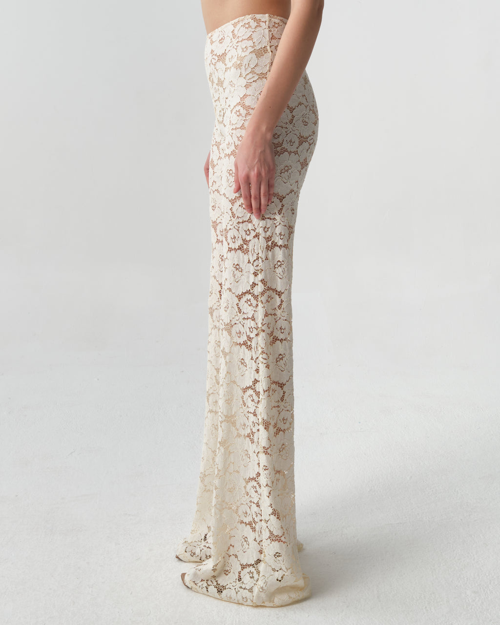 Floral Lace Flare Trousers