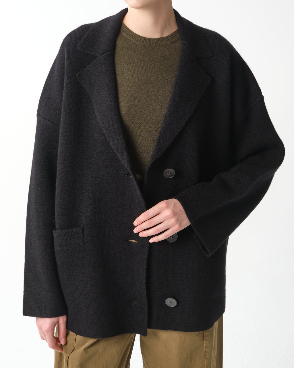 Single-Breasted Wool and Cashmere Blazer