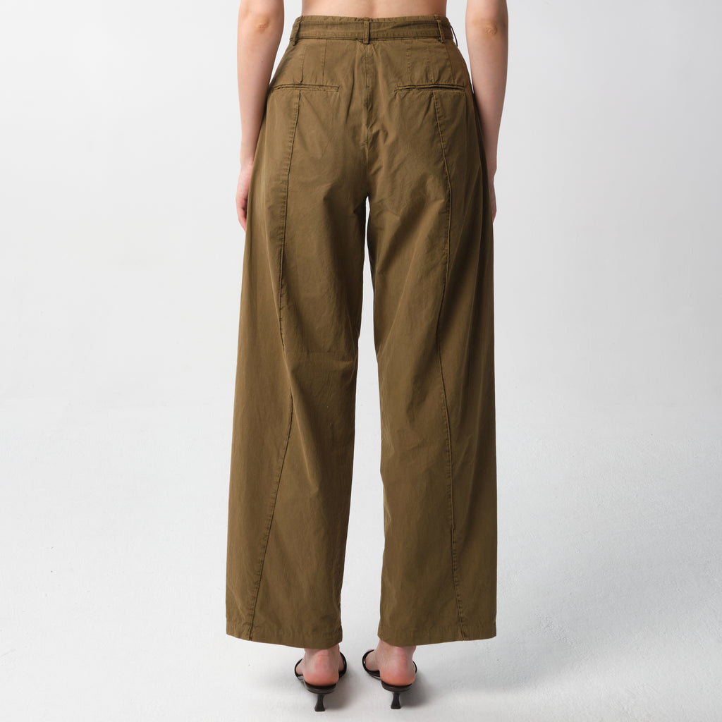 Belted Drop-Waist Pants