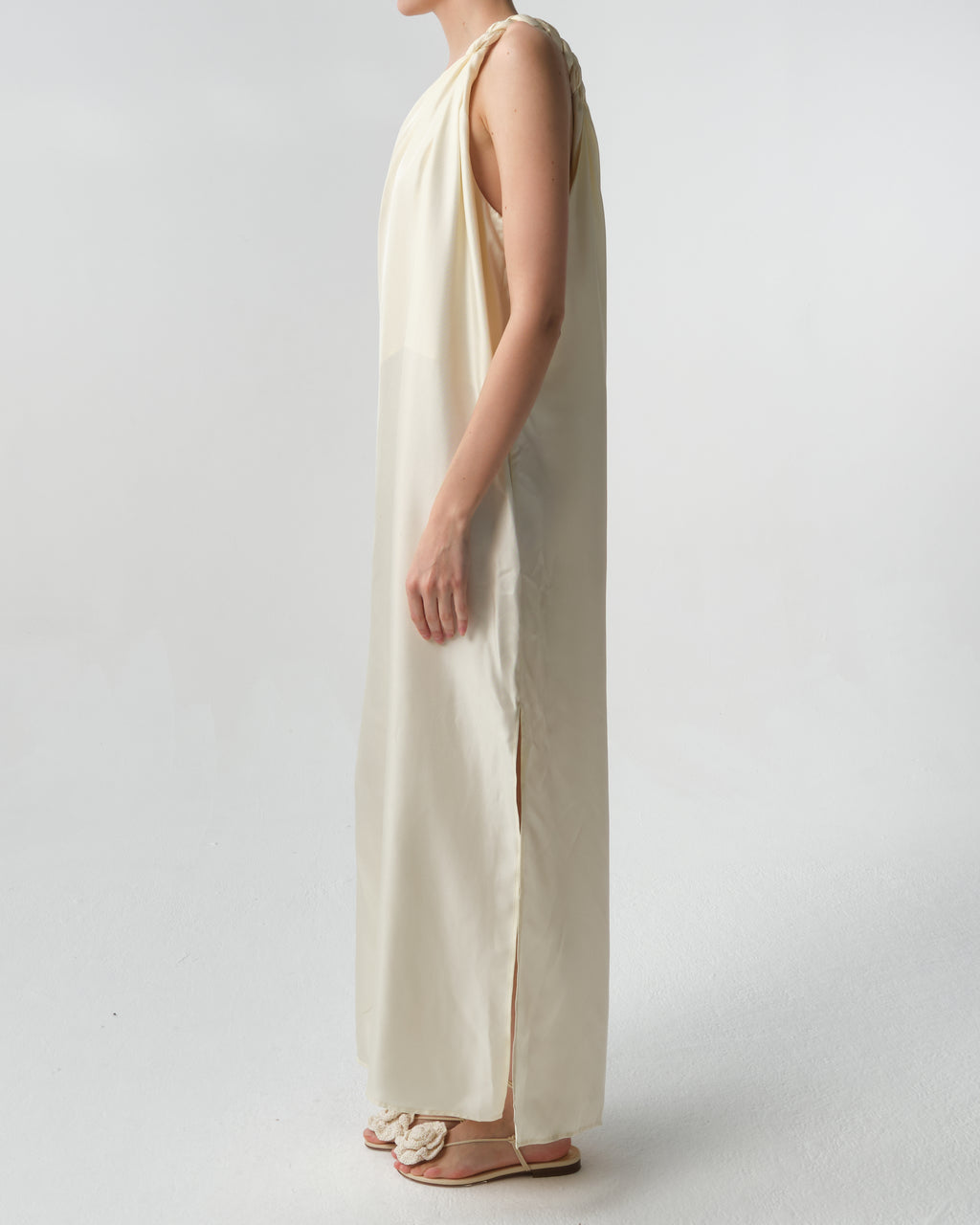 Adela Asymmetrical Silk Twill Dress