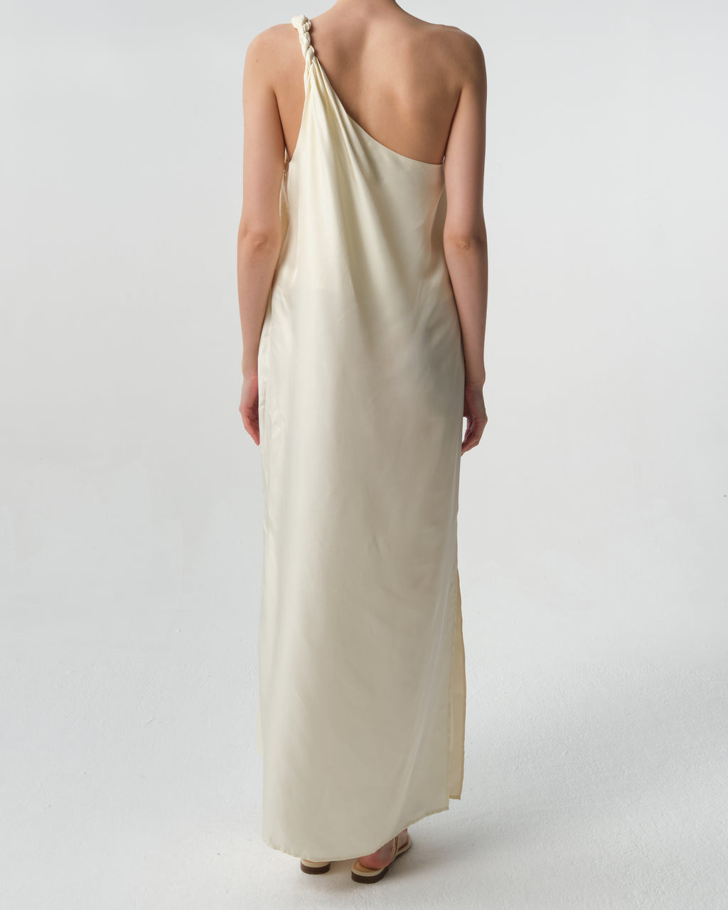 Adela Asymmetrical Silk Twill Dress