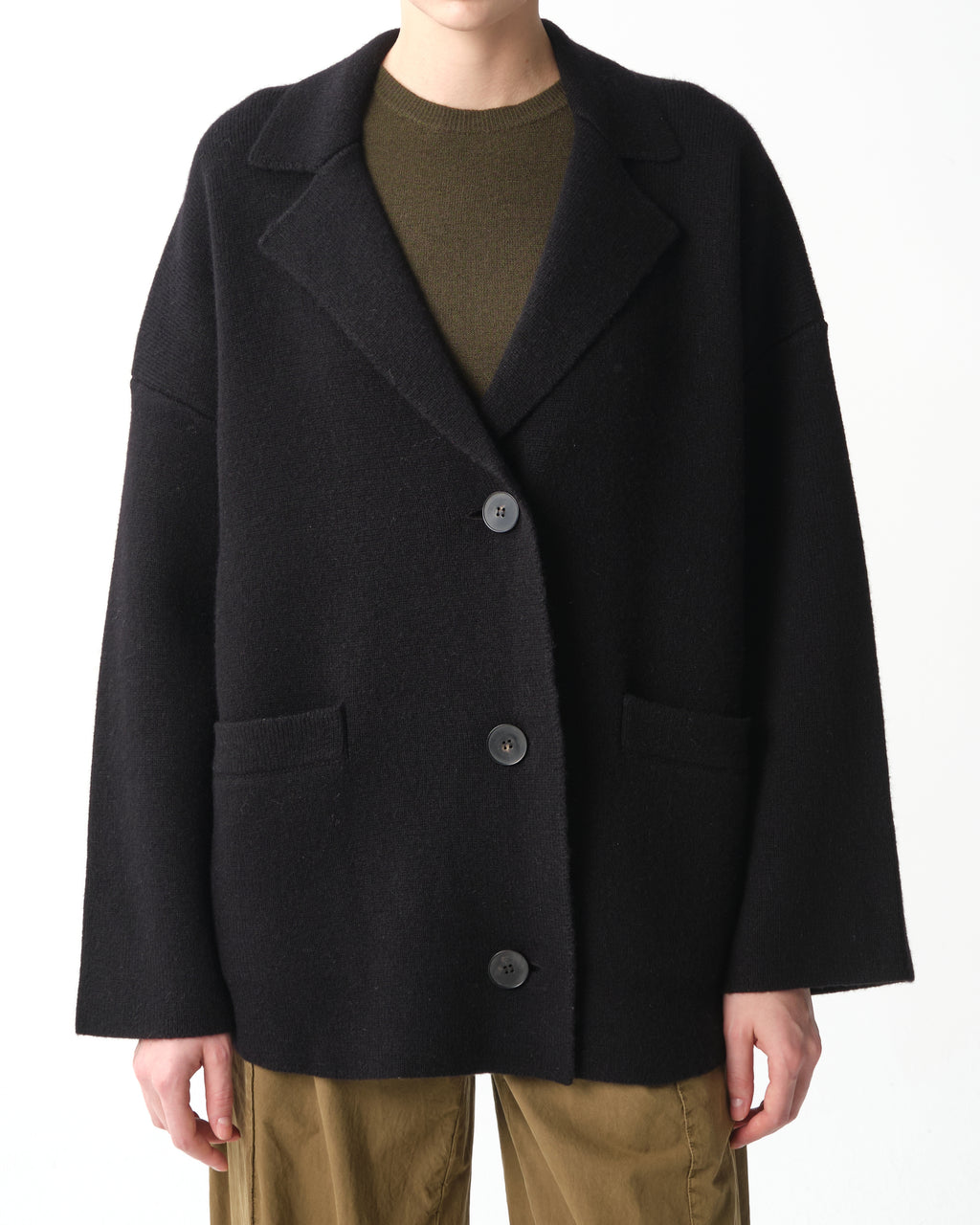 Single-Breasted Wool and Cashmere Blazer