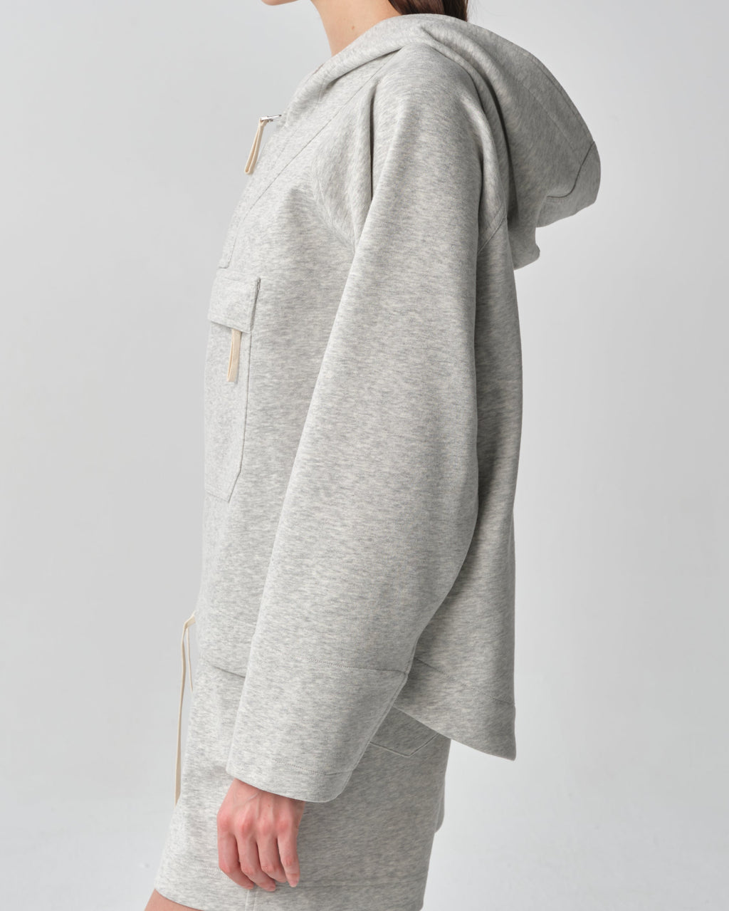 Cotton blend Jersey Hoodie