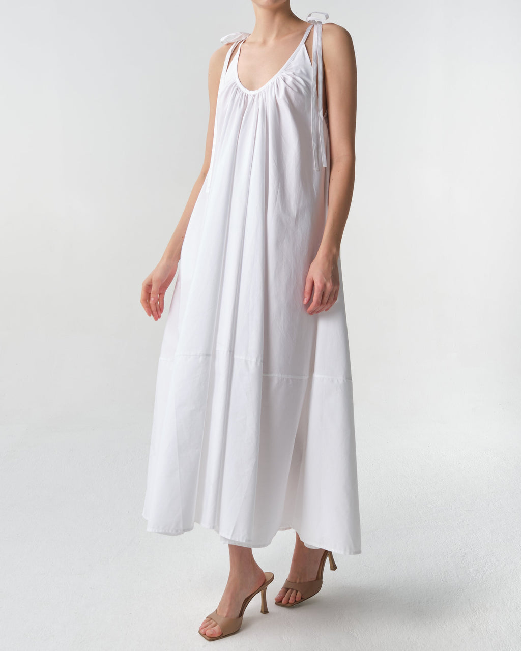 Gathered Halter Maxi Dress