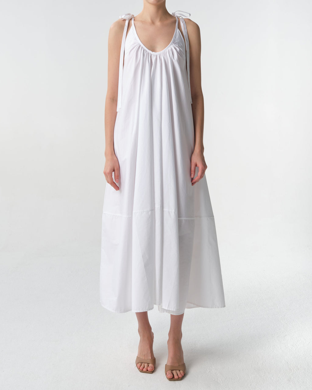 Gathered Halter Maxi Dress