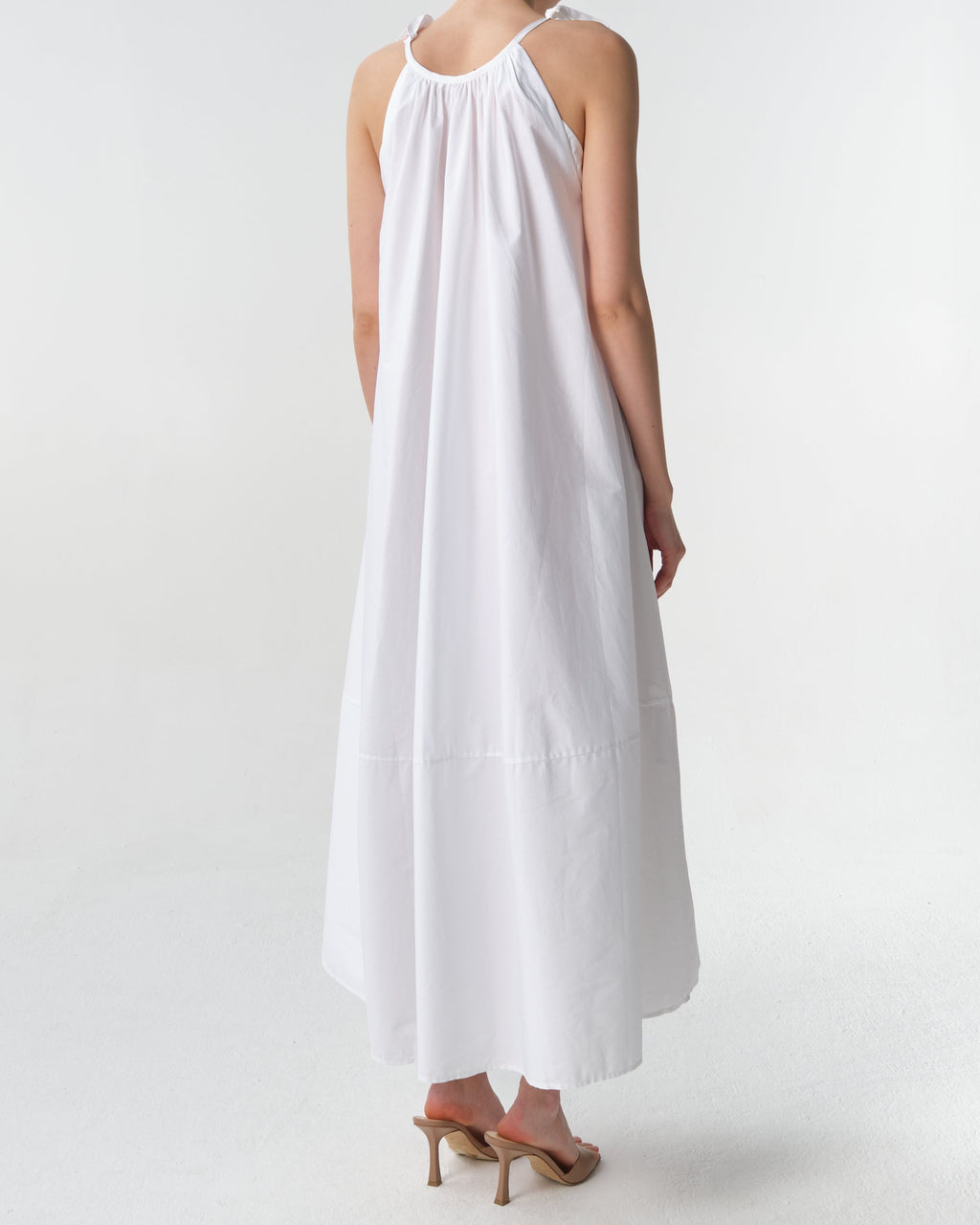 Gathered Halter Maxi Dress
