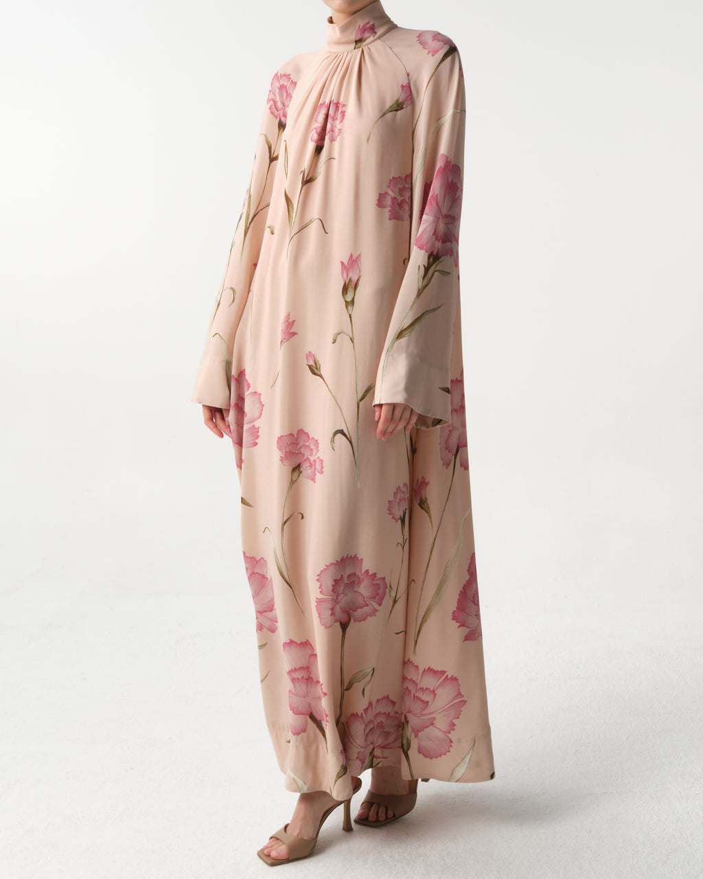 Floral Oversized Long-Sleeve Maxi Dress