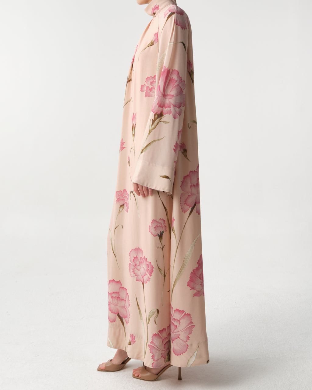Floral Oversized Long-Sleeve Maxi Dress