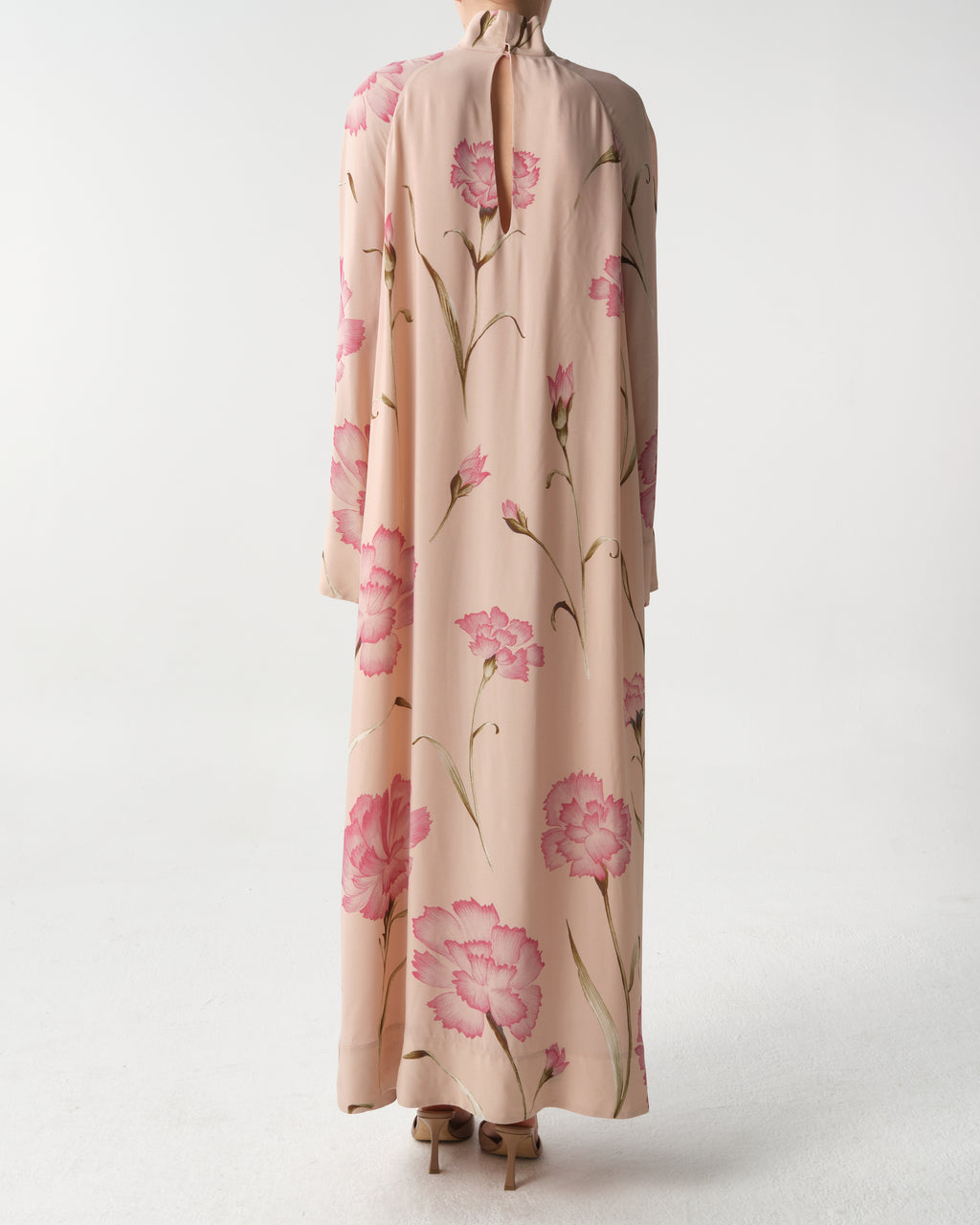 Floral Oversized Long-Sleeve Maxi Dress