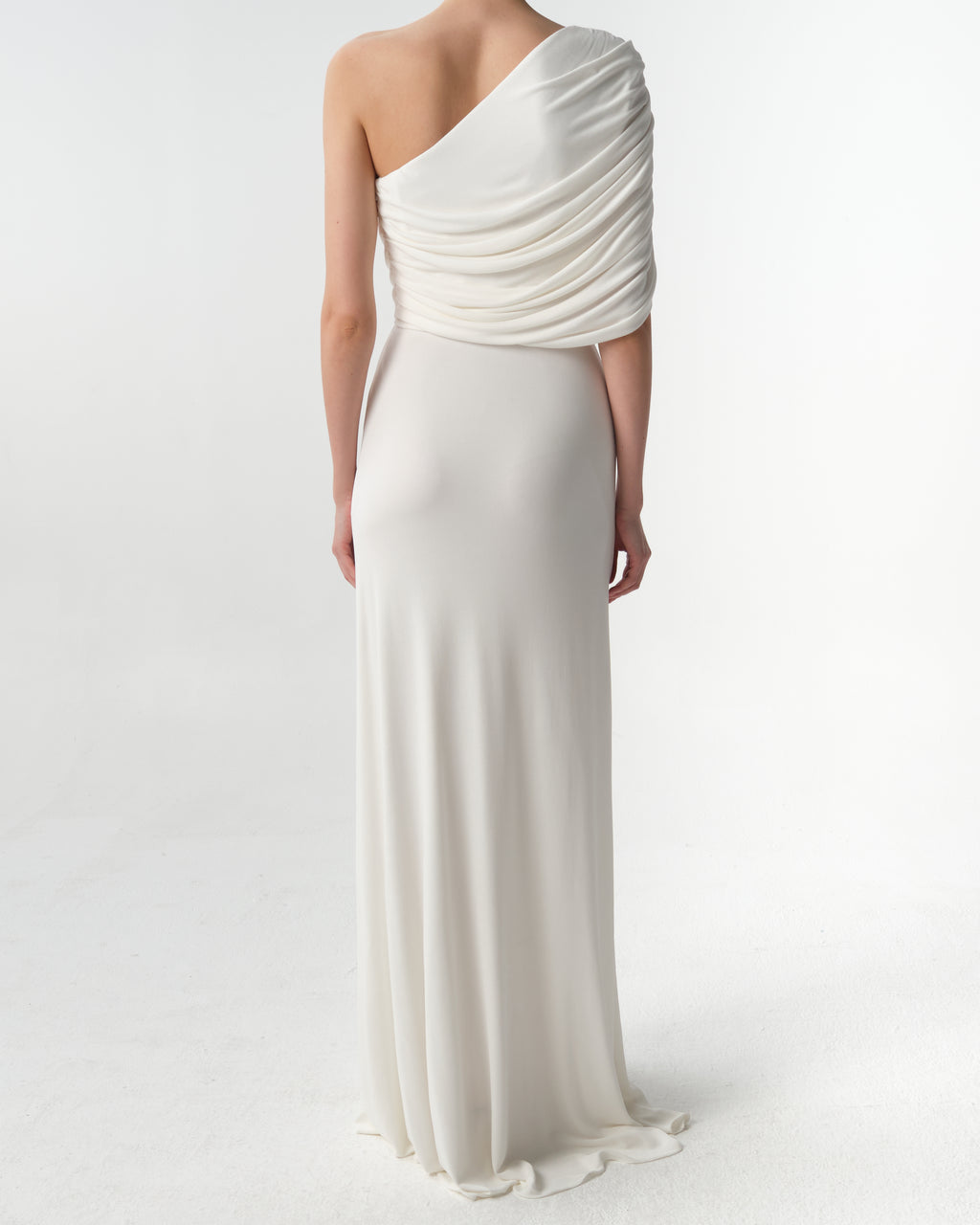 One-Shoulder Draped Gown