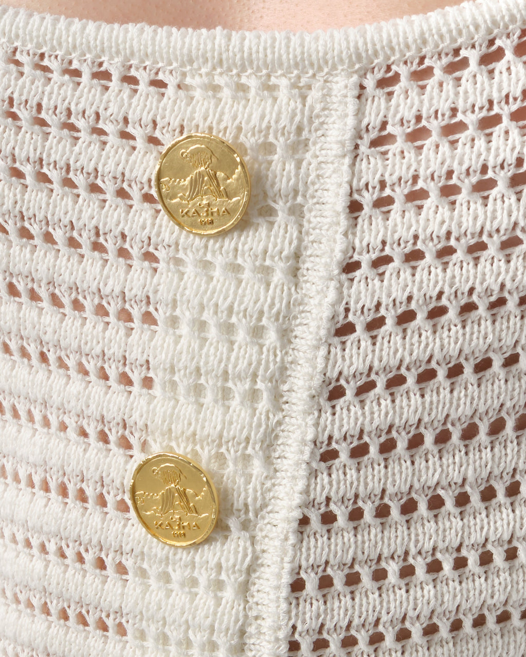 Siflaq Crochet Linen Mini Dress