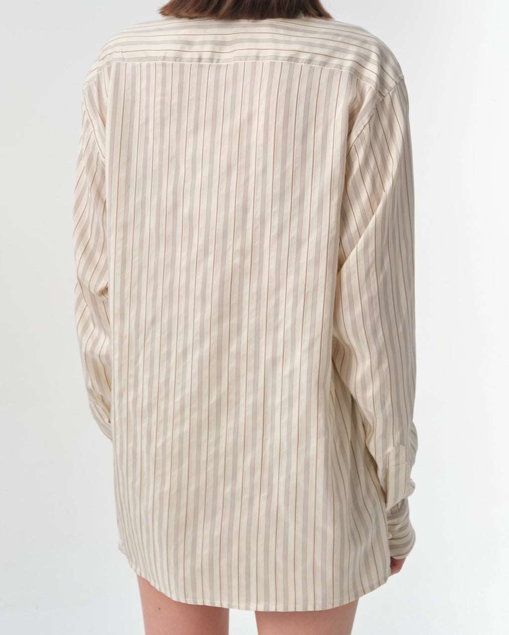 Songino Oversized Silk Stripe Shirt