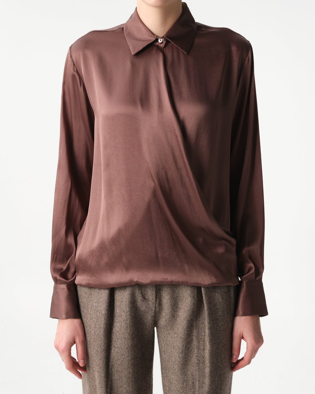 Camilla Wrap-Over Silk Shirt
