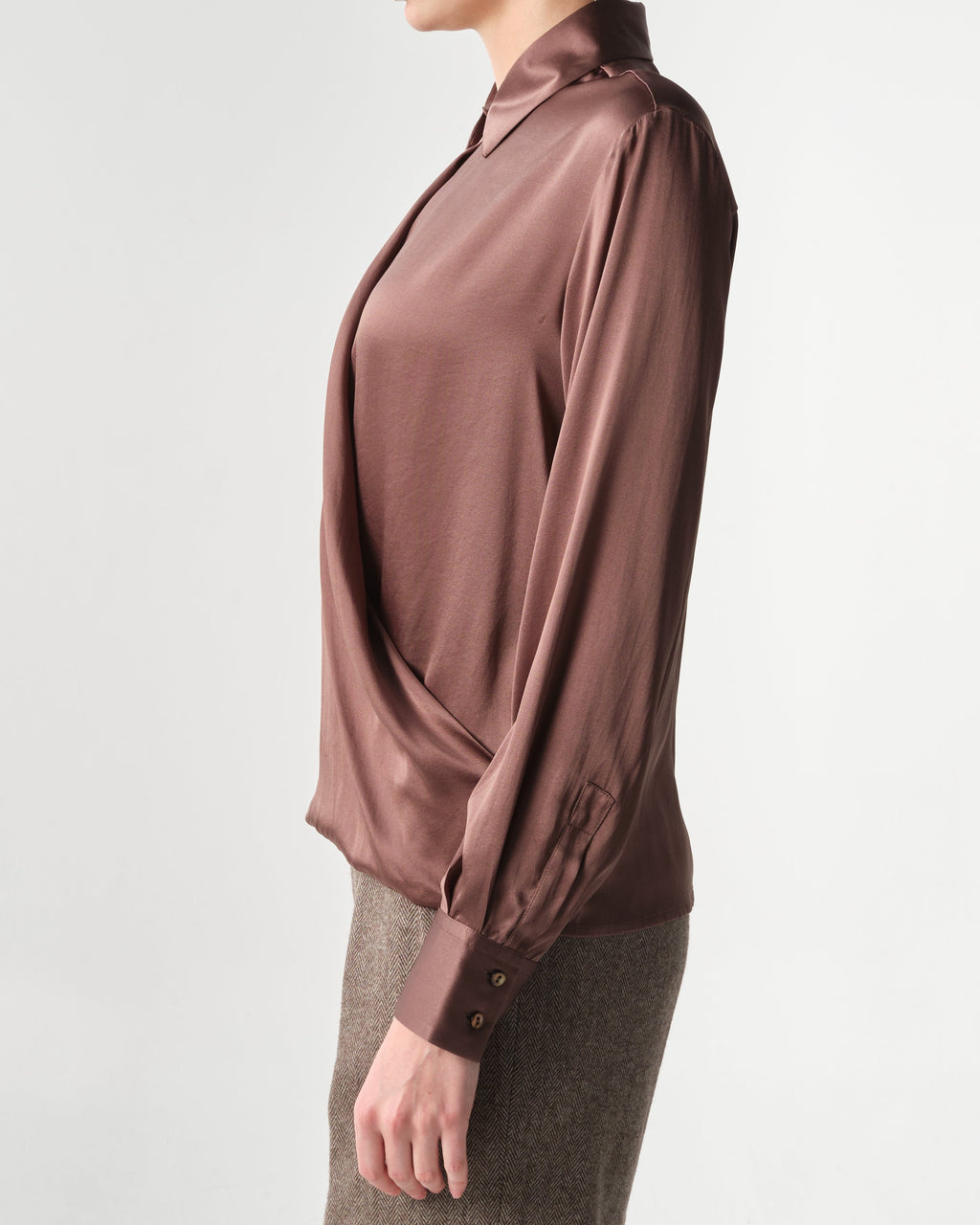 Camilla Wrap-Over Silk Shirt