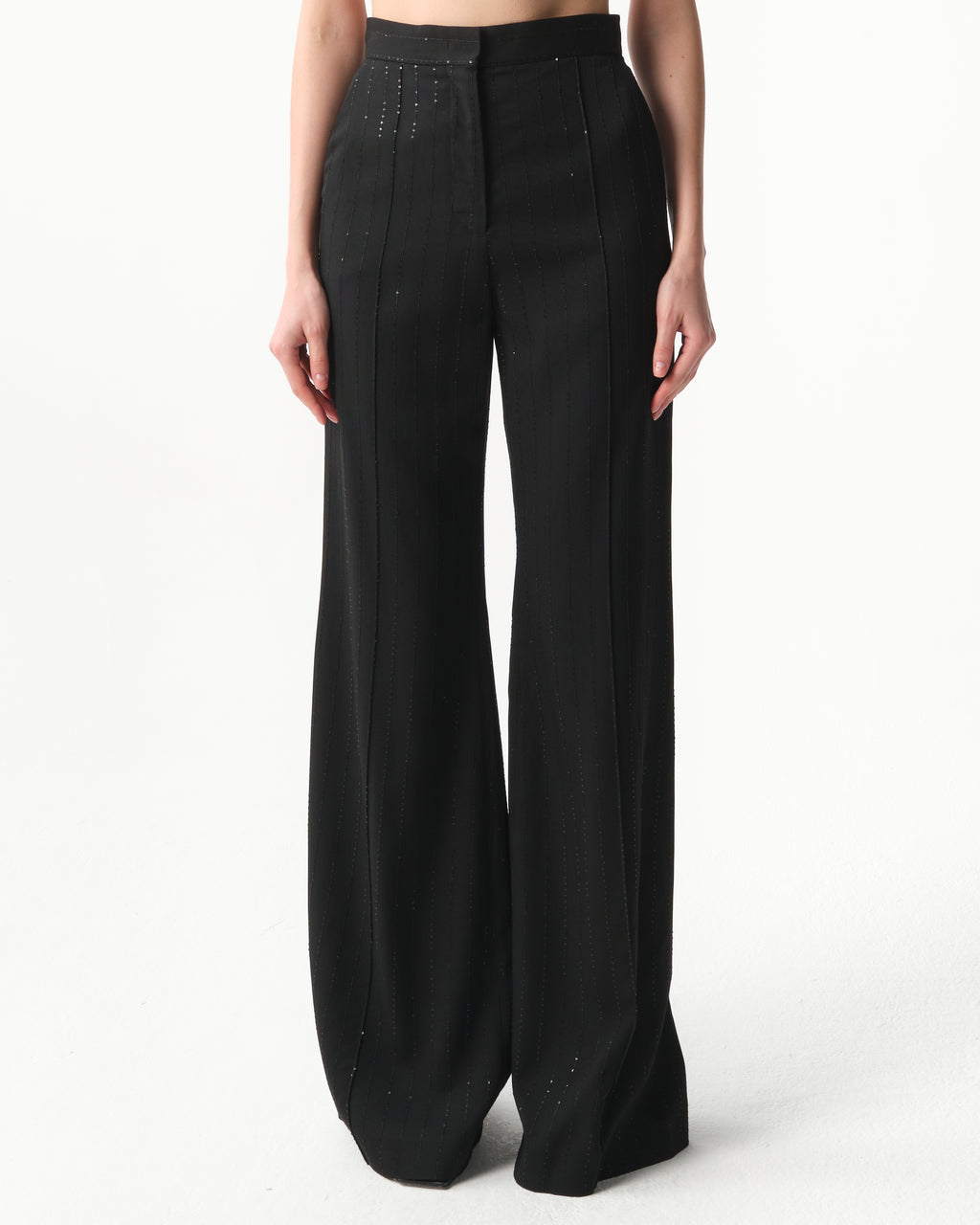 Pinstriped Cady Pants