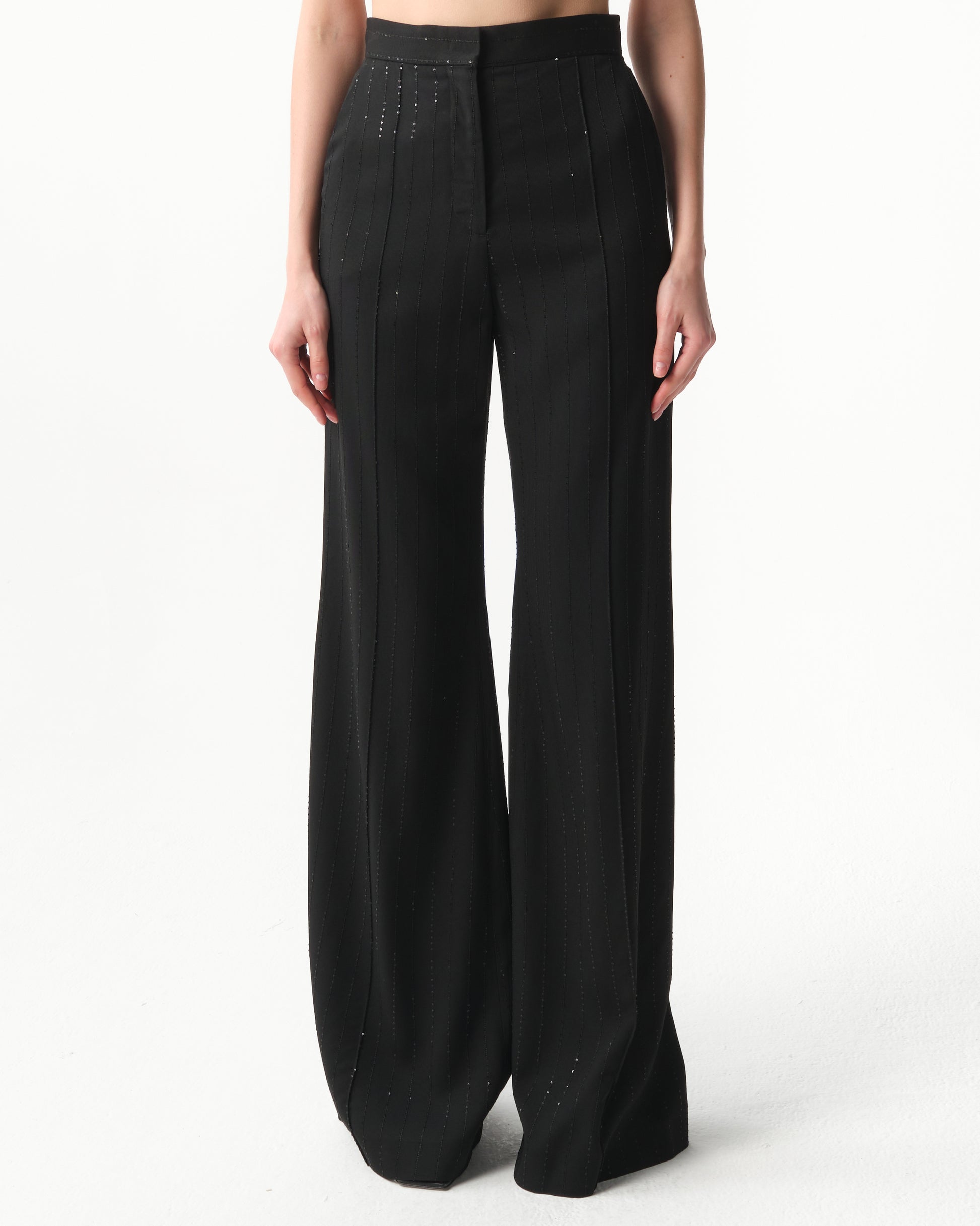Pinstriped Cady Pants
