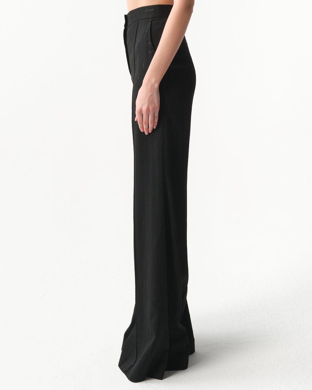 Pinstriped Cady Pants