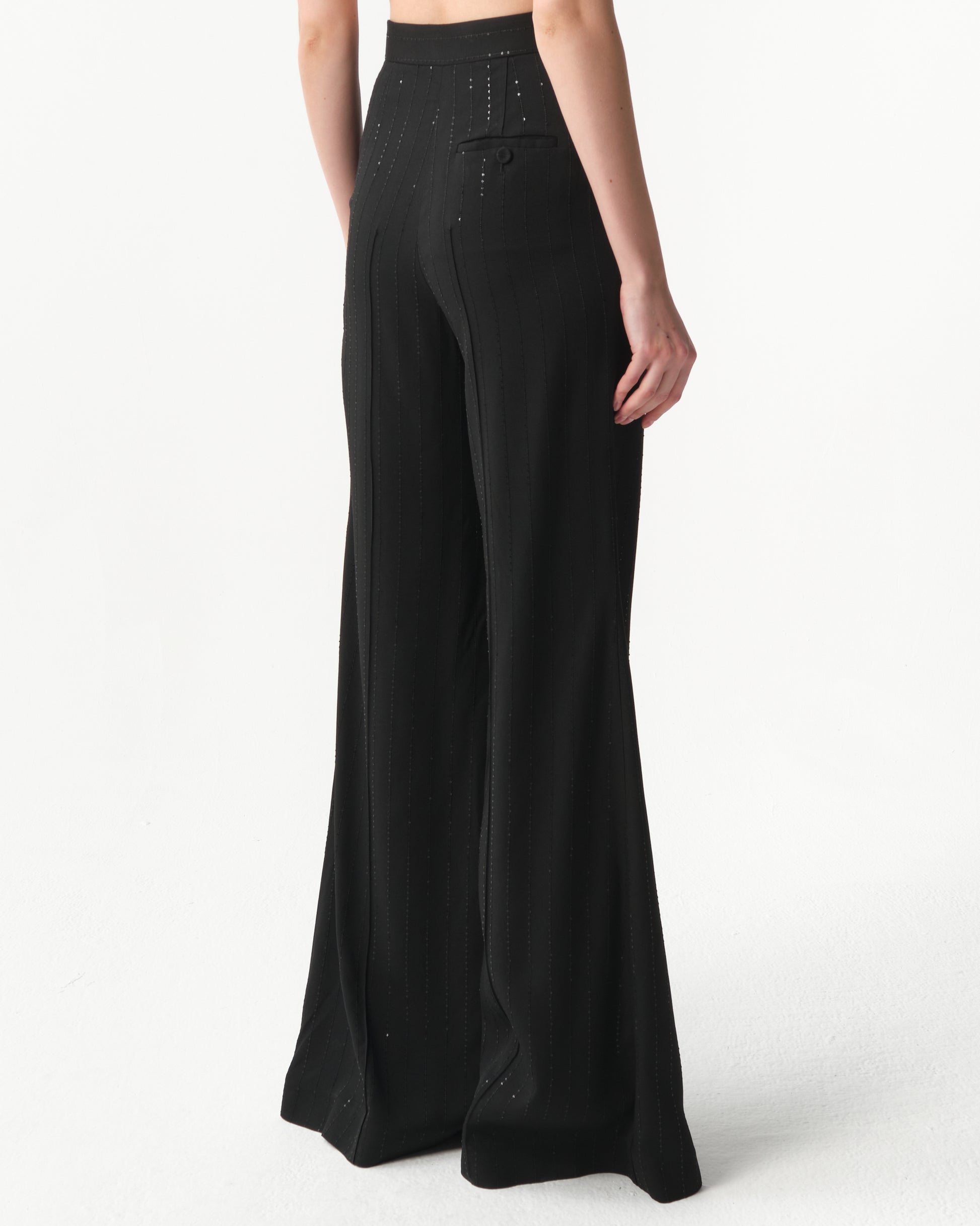 Pinstriped Cady Pants