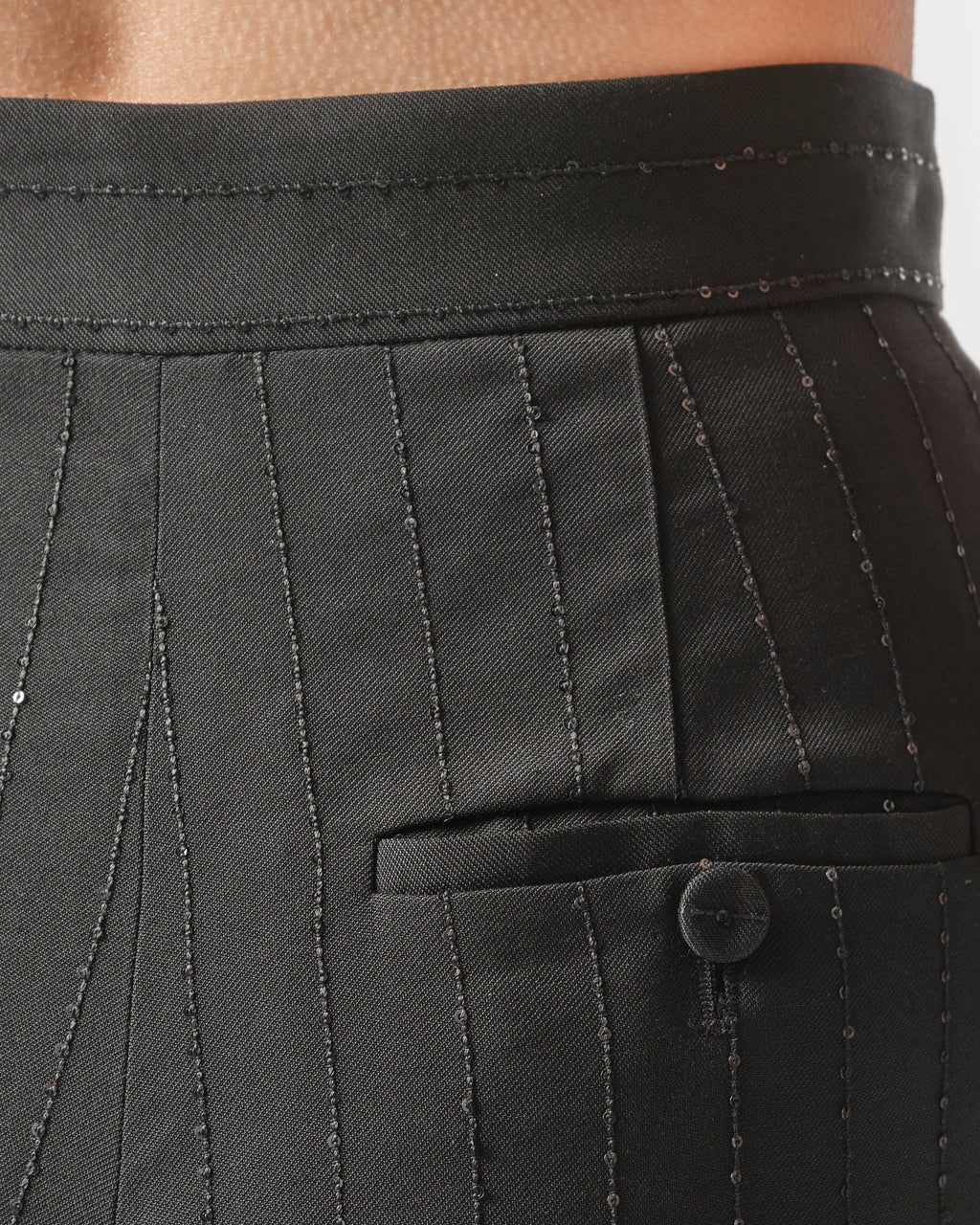Pinstriped Cady Pants