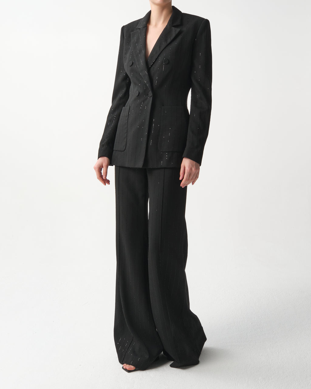 Pinstriped Cady Pants