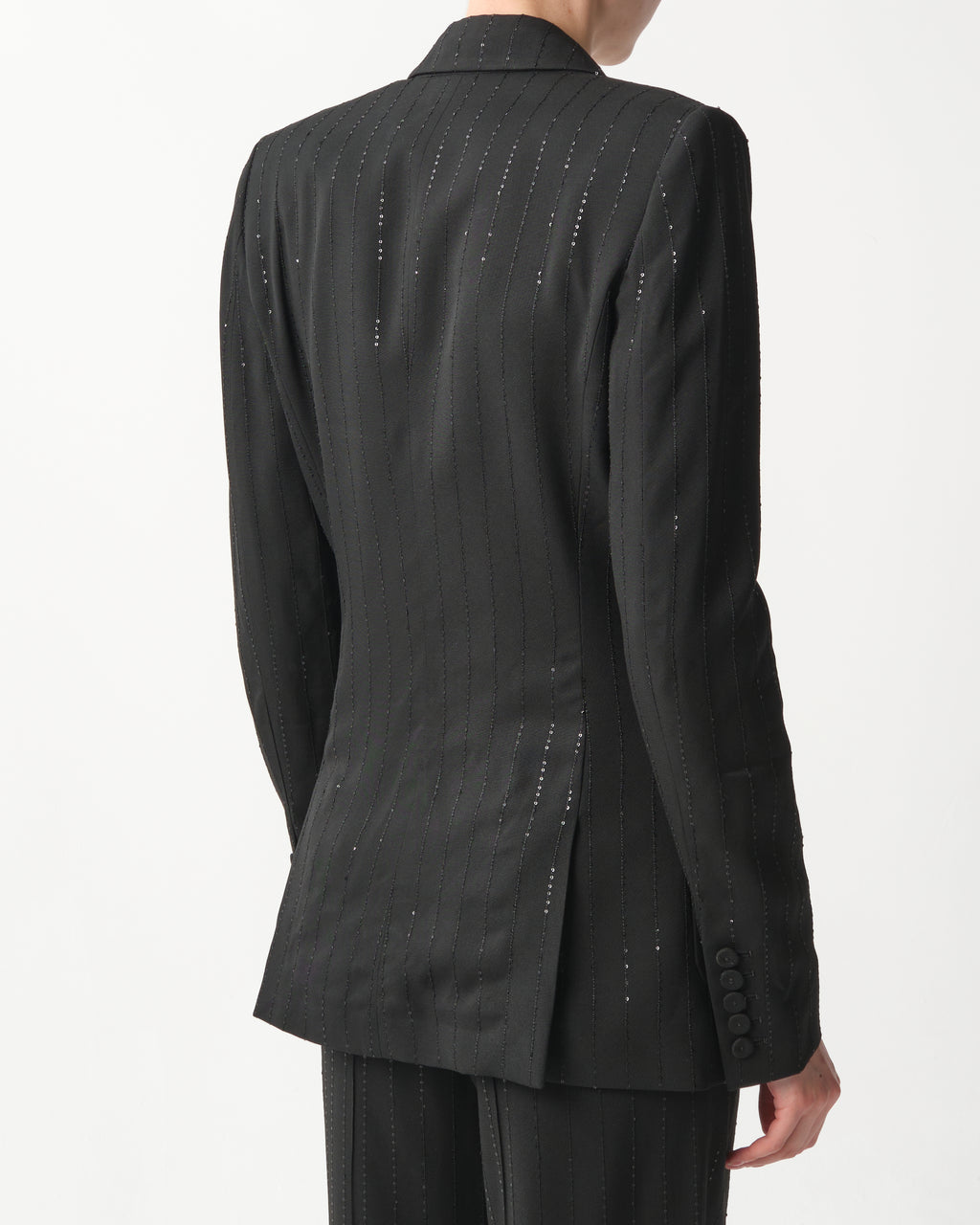 Double-Breasted Rhinestone Jacket