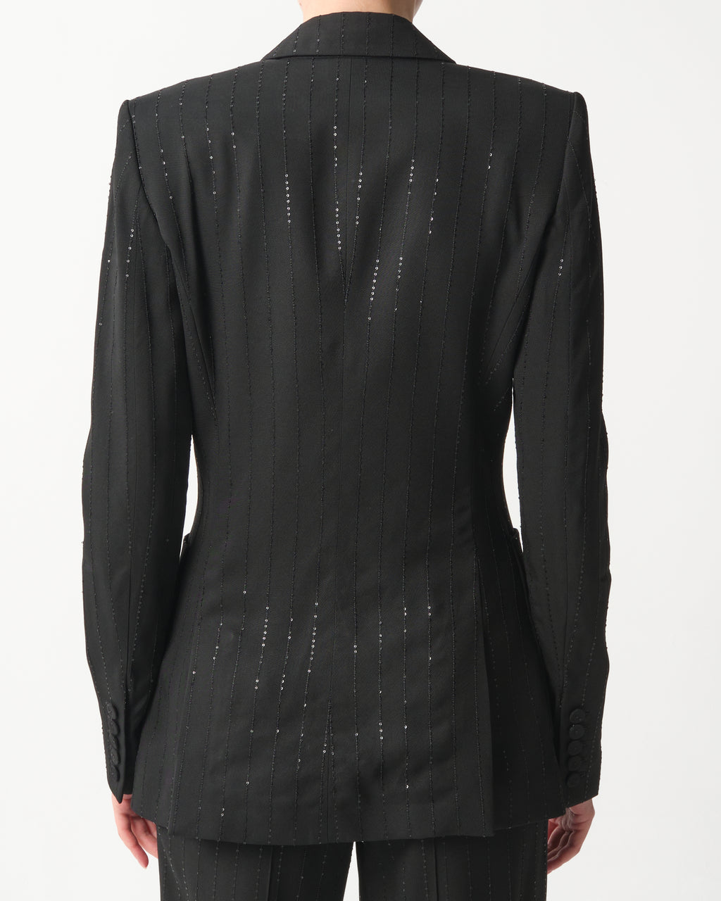Double-Breasted Rhinestone Jacket