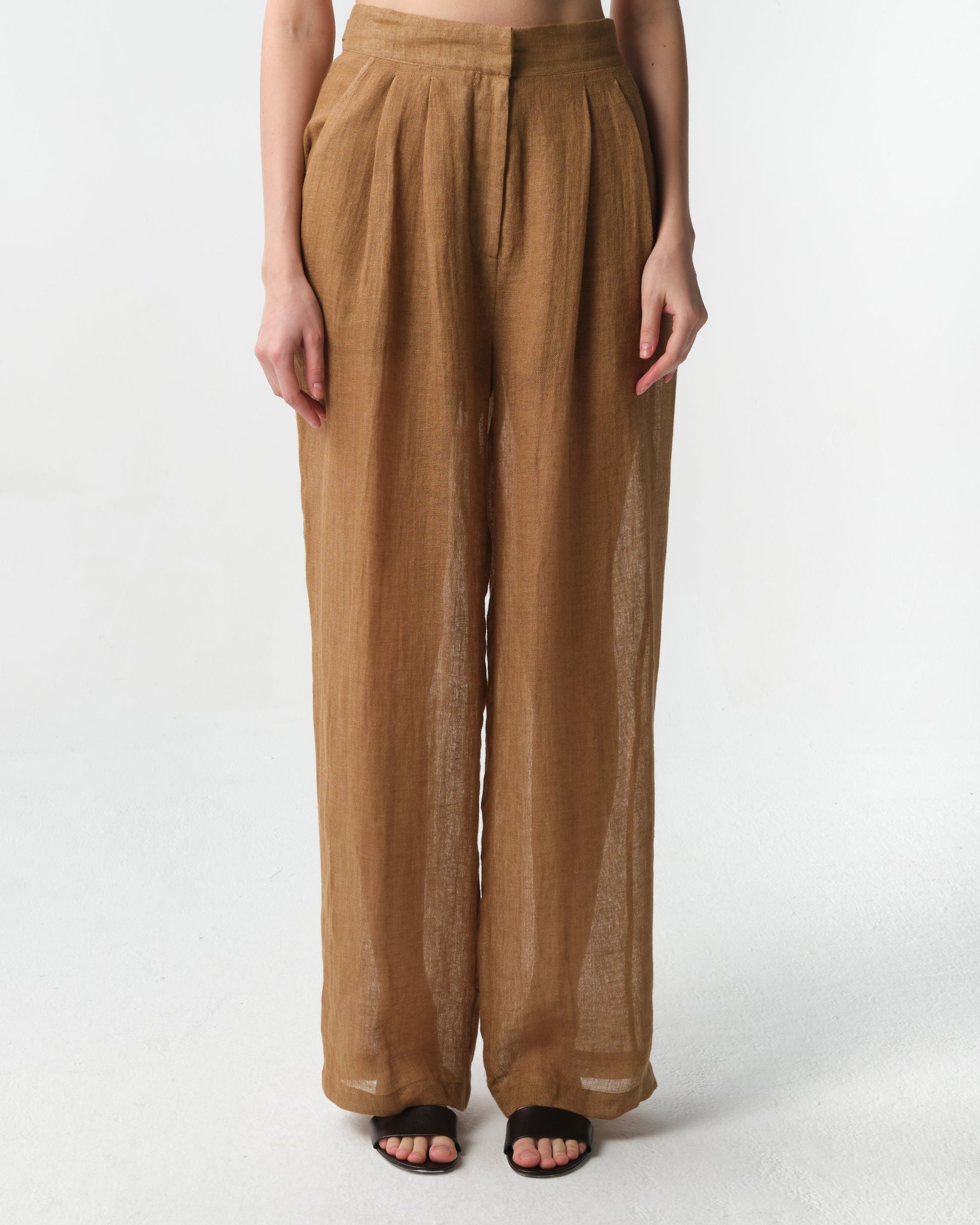 Sohag Linen Wide-Leg Pants