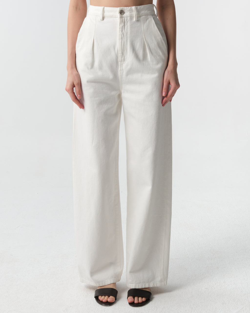 Attu Pleated Wide-Leg Jeans