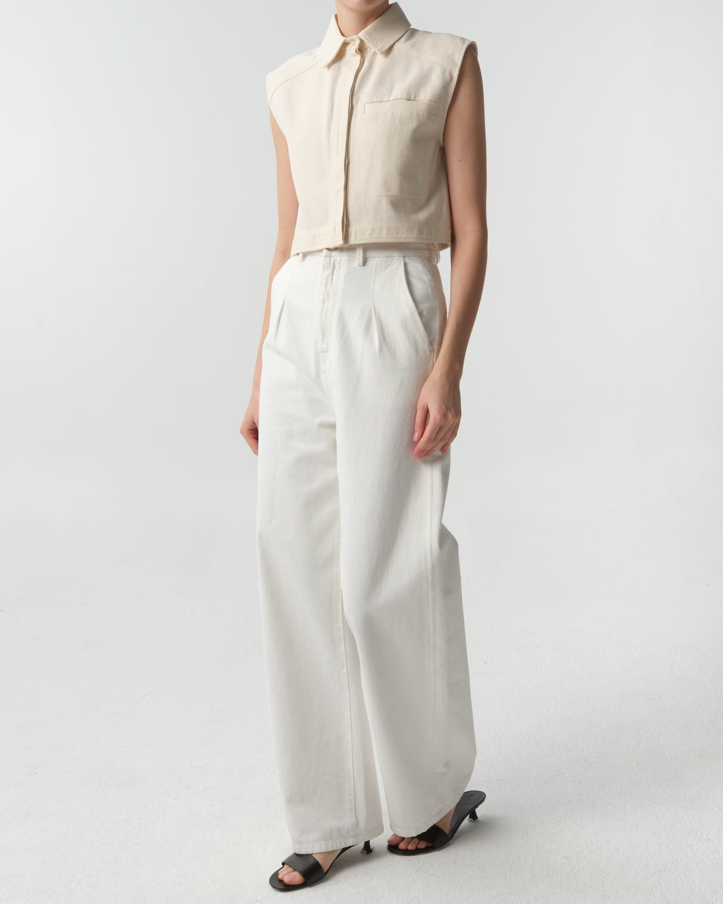 Adora Sleeveless Cotton-Blend Top