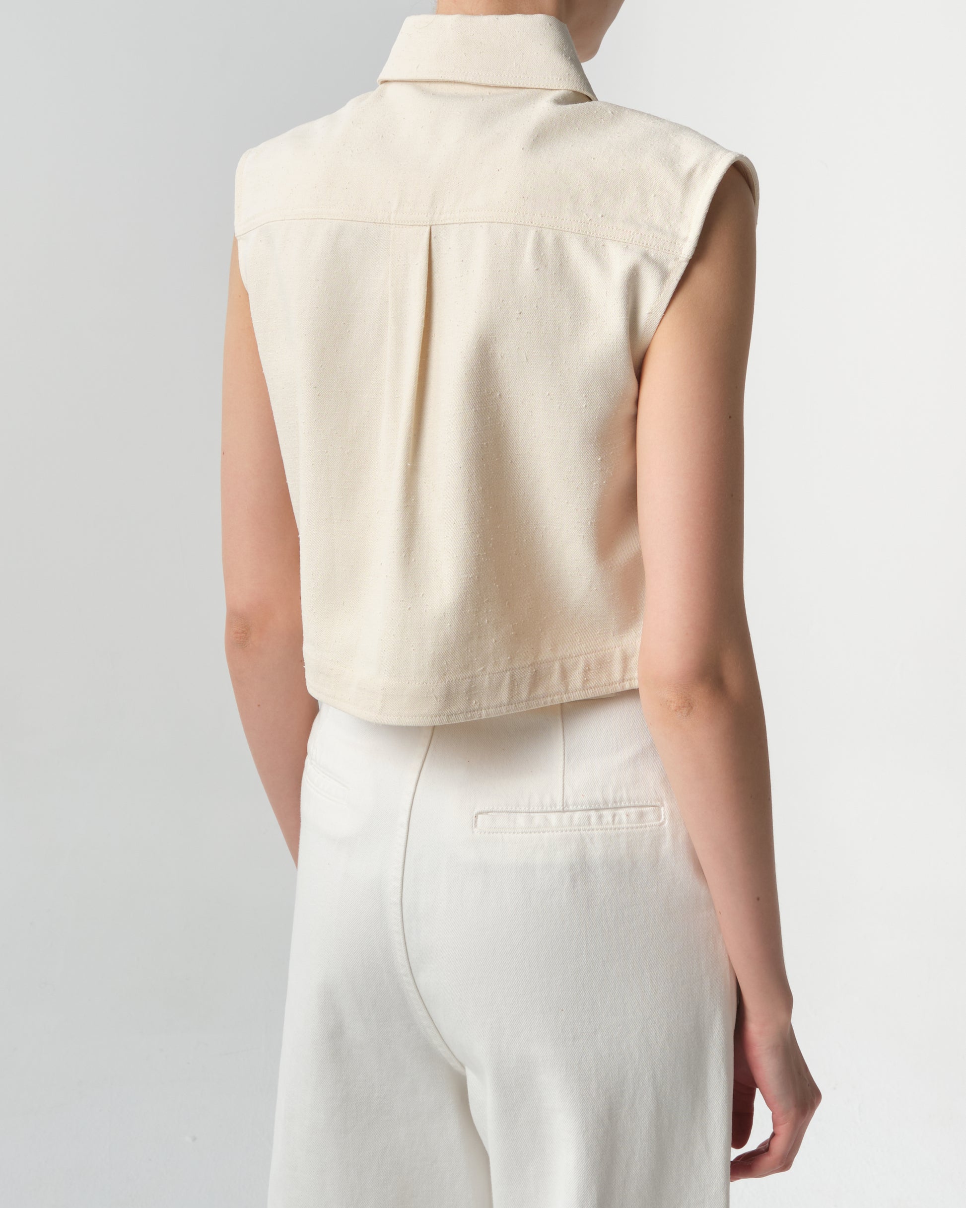 Adora Sleeveless Cotton-Blend Top