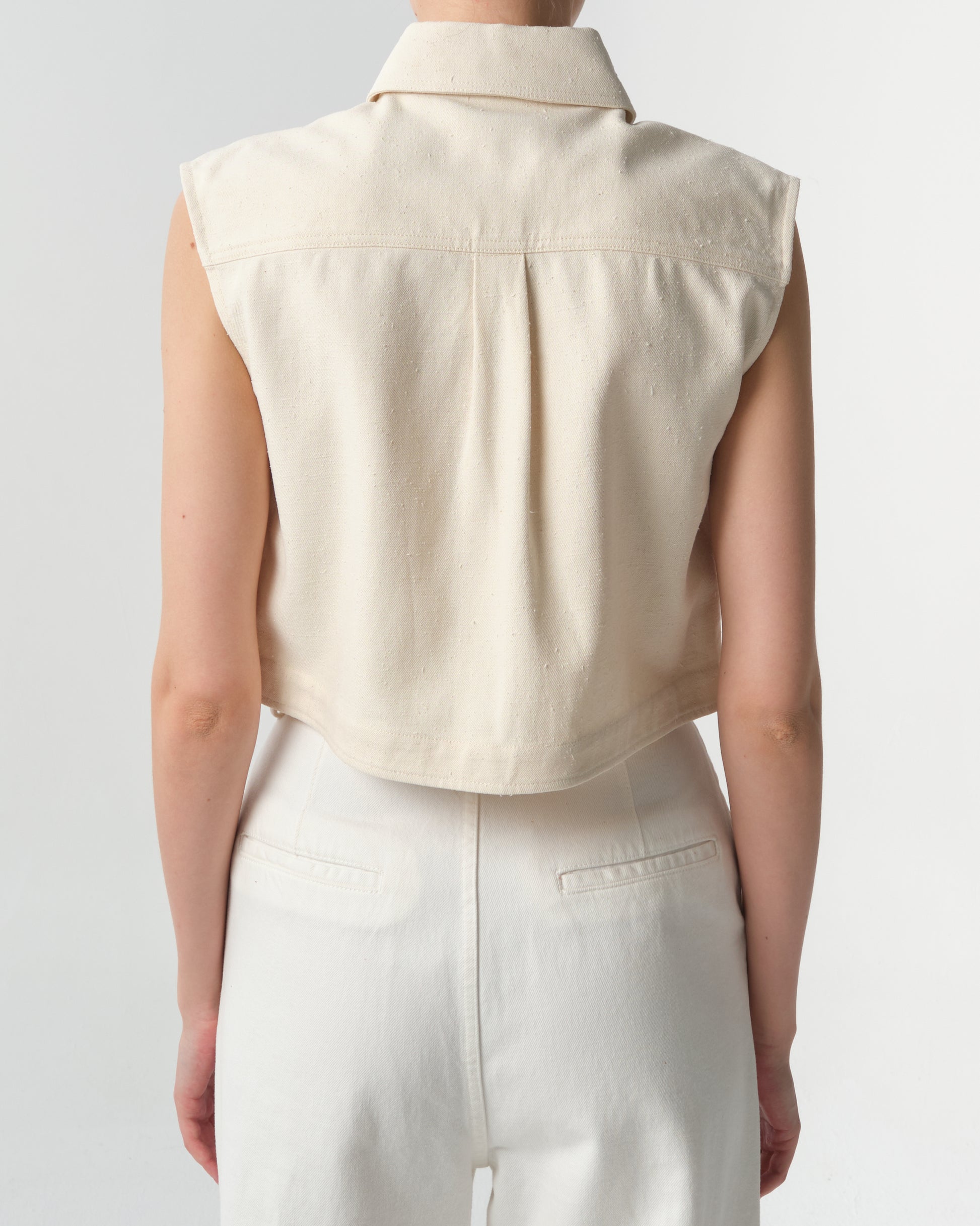 Adora Sleeveless Cotton-Blend Top