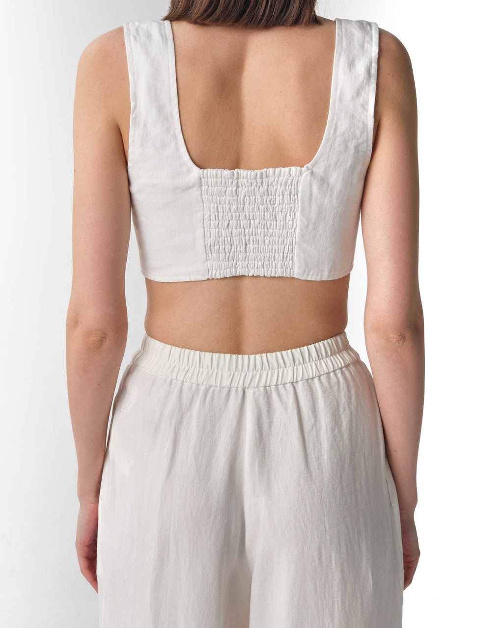 JIRJA Square-Neck Linen Top