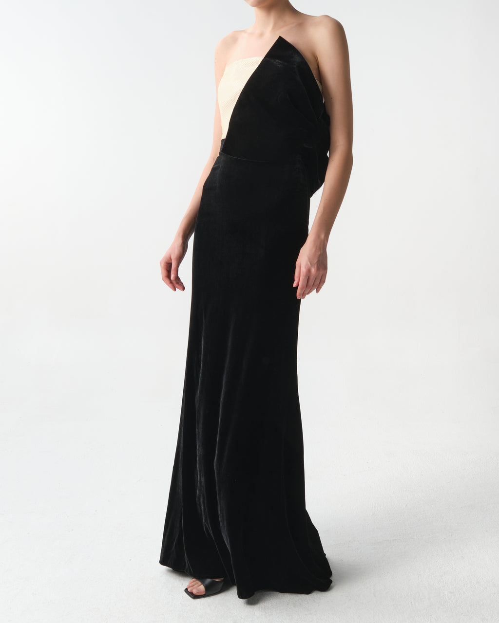 Velvet Bustier Dress with Sequins
