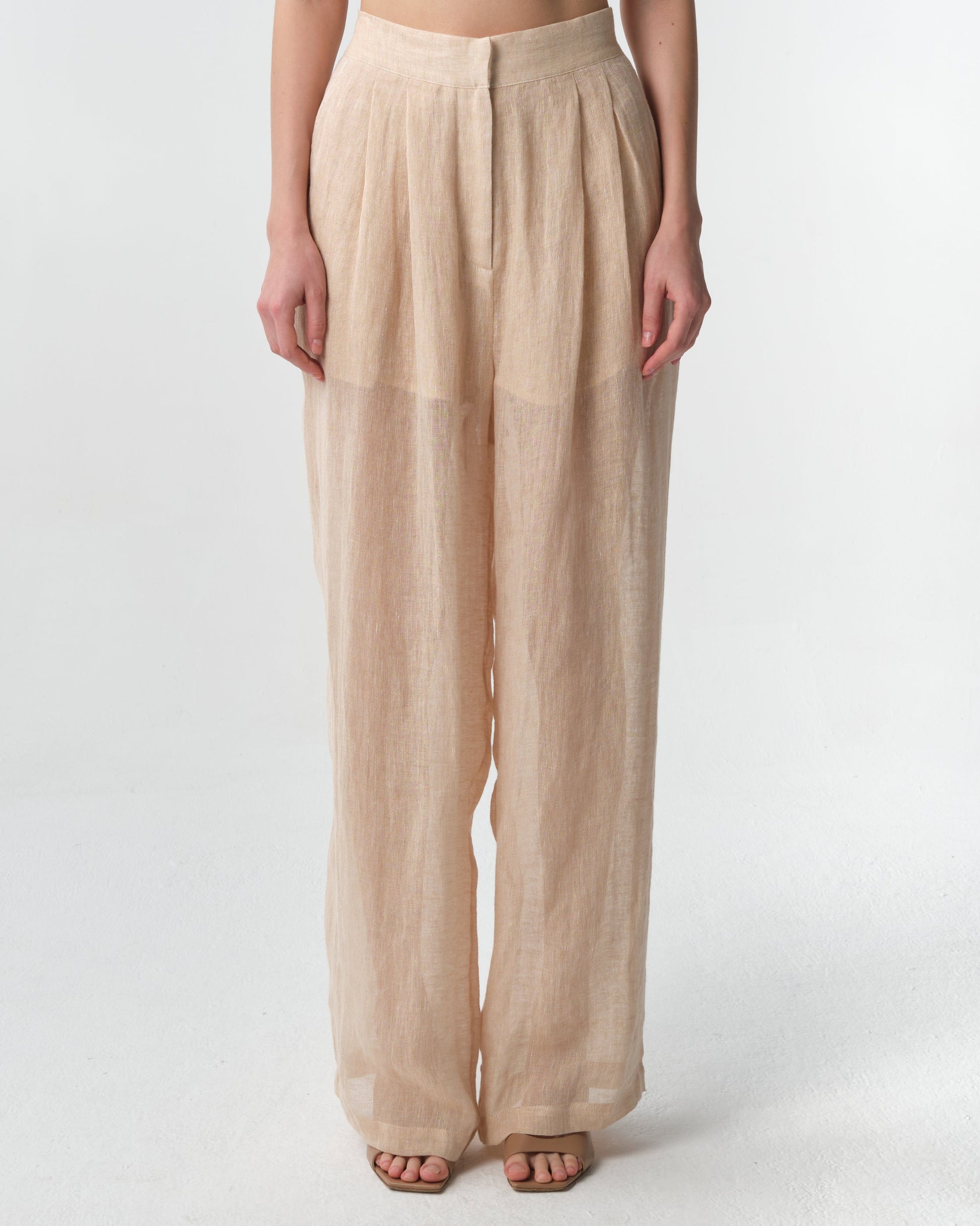 Sohag Linen Wide-Leg Pants